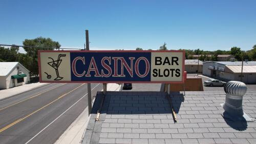 Large Rooftop Illuminated Casino Bar Slots Sign