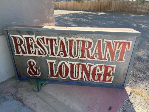 Vintage Metal "Restaurant & Lounge" Outdoor Business Sign