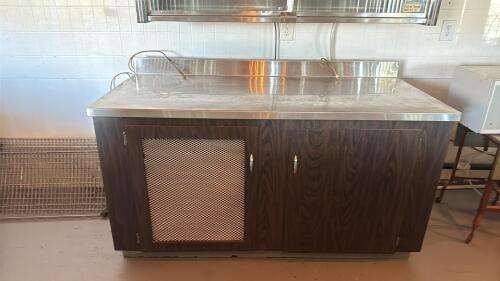 Stainless Steel Worktop Steam Table Cabinet Base, 2-Door Storage