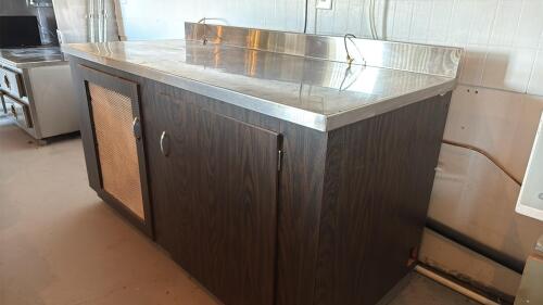 Stainless Steel Worktop Steam Table Cabinet Base, 2-Door Storage - 2