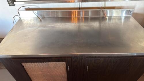 Stainless Steel Worktop Steam Table Cabinet Base, 2-Door Storage - 3
