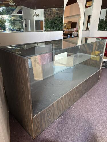 Glass Display Case with Woodgrain Laminate Finish - 2