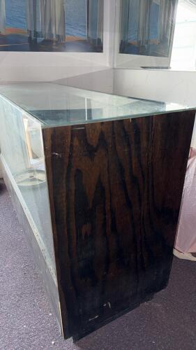 Glass Display Case with Woodgrain Laminate Finish - 4