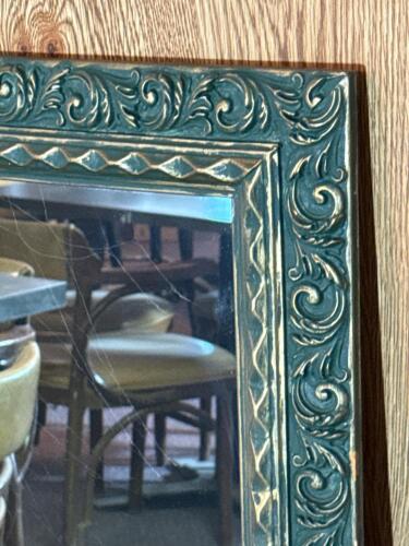 Wilshire Accessories Ornate Wall Mirror, 46"x36", Green and Gold Frame, Made in USA - 2