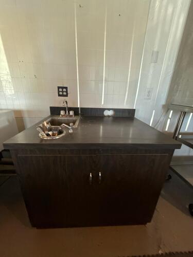 Compact Kitchen Sink Cabinet Unit with Stainless Steel Sink and Faucet