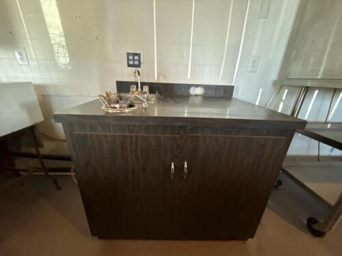 Compact Kitchen Sink Cabinet Unit with Stainless Steel Sink and Faucet - 6