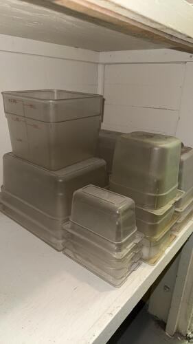 Assorted Commercial Food Storage Containers and Lids - 6