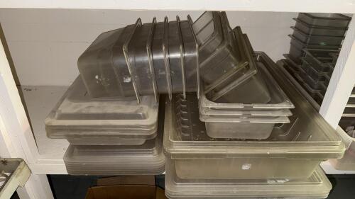 Commercial Polycarbonate Food Storage Pans & Lids Set, Multiple Sizes, Stackable, 10+ Pieces - 2