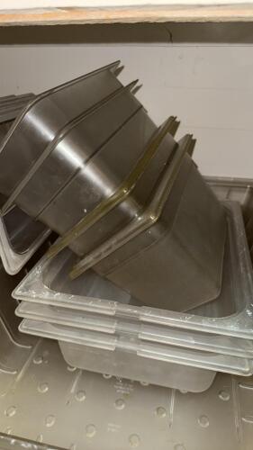 Commercial Polycarbonate Food Storage Pans & Lids Set, Multiple Sizes, Stackable, 10+ Pieces - 3