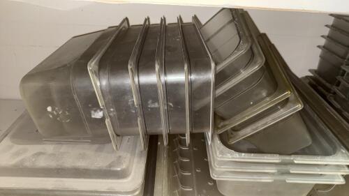 Commercial Polycarbonate Food Storage Pans & Lids Set, Multiple Sizes, Stackable, 10+ Pieces - 5