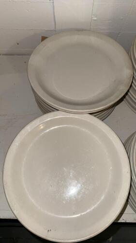 Bulk Commercial White Ceramic Dinner Plates, 10.5" Round, Approx. 40ct, Restaurant Grade - 4