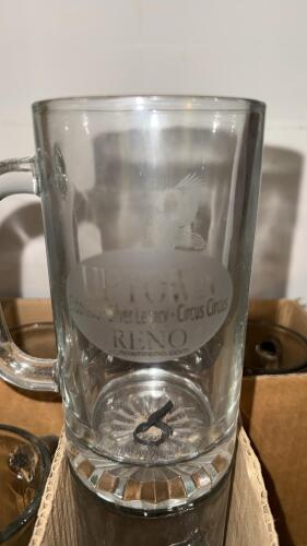 Uptown Reno Glass Beer Mugs &ndash; Set of 12, 16 oz Capacity, Promotional Casino Collectibles - 3