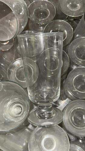 Lot of Clear Mixed Stemmed Glasses (Bar/Restaurant) 8&ndash;14oz in Plastic Tote - 2