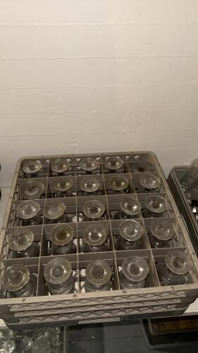 25 Commercial Stemmed Goblet Glasses with Dishwasher Rack, 10 fl oz Capacity