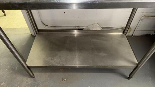 Stainless Steel Prep Table with Backsplash, Undershelf - 2