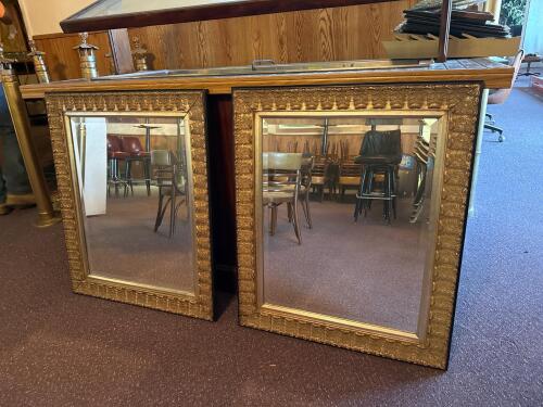 Pair of Ornate Gold-Framed Wall Mirrors
