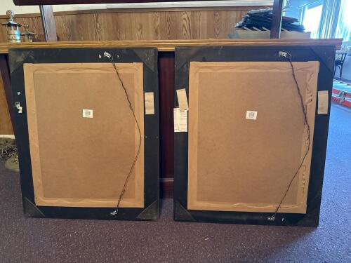 Pair of Ornate Gold-Framed Wall Mirrors - 4