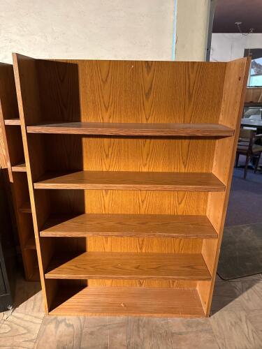 2-Drawer Black Steel Vertical File Cabinet + 2 Wooden Bookshelves - 4