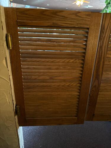 Saloon-Style Swinging Doors, Solid Wood, Louvered Panels - 3