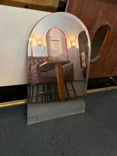 2 Arched Beveled Mirrors - 4