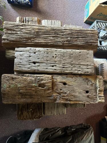 Reclaimed Railroad Tie Cut-Offs, Hardwood, Creosote Treated, Weathered Landscaping Timber - 4