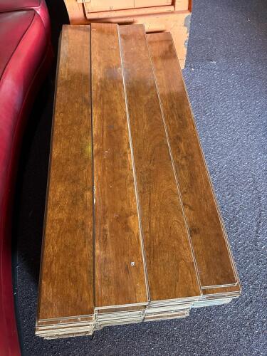 Engineered Hardwood Flooring 5"x48" Medium Brown Planks, Tongue-and-Groove