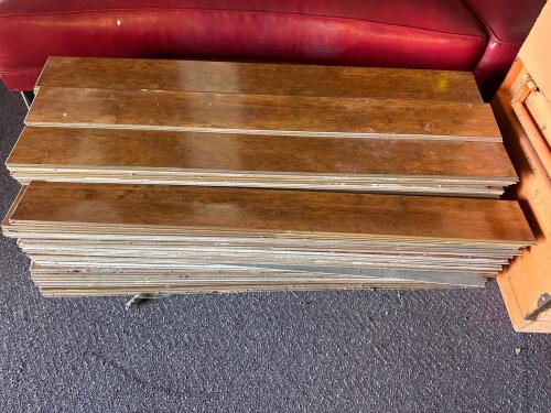 Engineered Hardwood Flooring 5"x48" Medium Brown Planks, Tongue-and-Groove - 3
