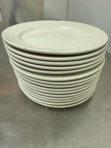 Lot of ~140 Commercial White Embossed 7" Ceramic Dinner Plates - 6