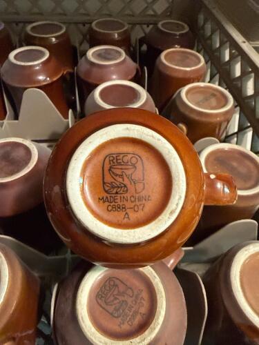 8 oz Brown Glazed Ceramic Coffee Mugs &ndash; Set of 25 - 4