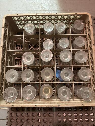 Assorted Commercial Stemmed Glassware Set &ndash; 20 Pieces with Rack, 8&ndash;12 oz, Clear Glass
