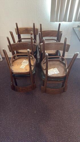 Set of 8 L & B MFG. CORP. Bentwood Dining Chairs