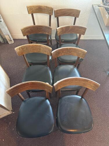 Set of 8 L & B MFG. CORP. Bentwood Dining Chairs - 10