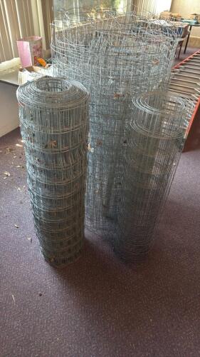 3 Rolls of Fencing Wire 4 ft x 50 ft 12.5 Gauge Galvanized Welded Wire Fence Rolls - 4