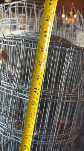 3 Rolls of Fencing Wire 4 ft x 50 ft 12.5 Gauge Galvanized Welded Wire Fence Rolls - 7