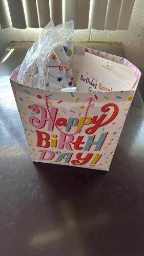 Birthday Party Decoration Kit &ndash; 3 Table Covers, 4 Ribbons, 4 Tassel Garlands, Gift Bag - 4