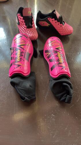 Children&rsquo;s Shoes and Boots Lot: Columbia Winter Boots, Lotto Soccer Shoes/Shin Guards, Roller Sneakers - 4