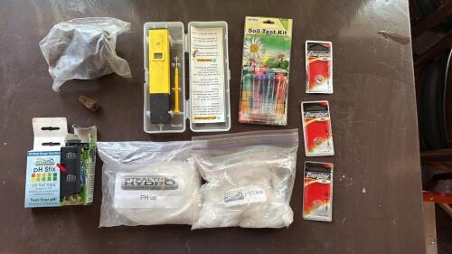 Hydroponic & Soil Testing Kit w/ pH Meters, 420Scope Microscope, pH Adjusters, Soil & pH Strips