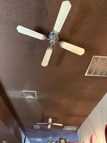 Two 4-Blade Standard Indoor Ceiling Fans with Pull Chain Control