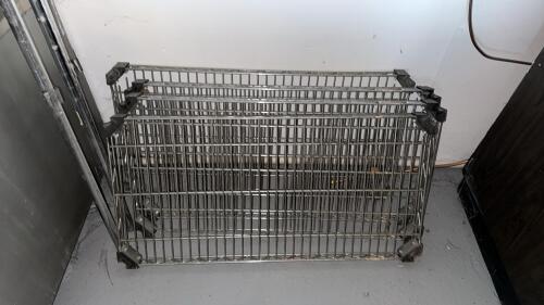 Commercial Wire Shelving Unit with Casters for Parts (Missing 1 Pole & Caster) - 2