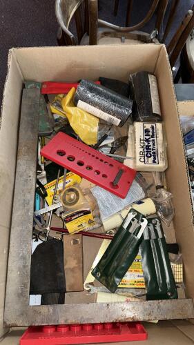 Assorted Hand Tool & Hardware Box &ndash; CIR-KIT, Precision Wrenches, Metal Ruler, Fasteners