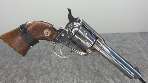 Kimel Industries Western 6 .22 LR Single-Action Revolver, 5.5" Barrel, Nickel Finish! - 2