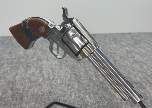 Kimel Industries Western 6 .22 LR Single-Action Revolver, 5.5" Barrel, Nickel Finish! - 3