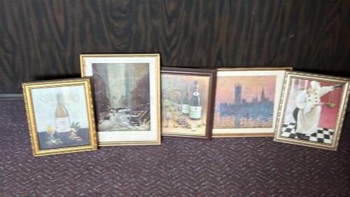 Set of 5 Framed Art Prints - 8