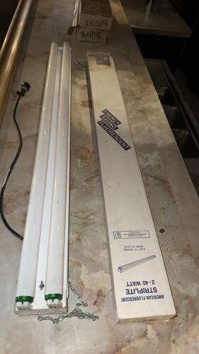 Two Fluorescent 2-Lamp 48" T12 Strip Light, Model ST240RS-Z, 40W Each, UL, USA