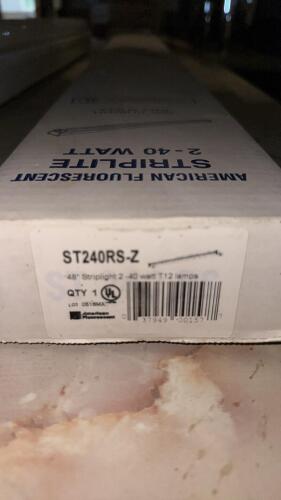Two Fluorescent 2-Lamp 48" T12 Strip Light, Model ST240RS-Z, 40W Each, UL, USA - 2