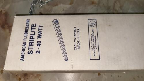 Two Fluorescent 2-Lamp 48" T12 Strip Light, Model ST240RS-Z, 40W Each, UL, USA - 4