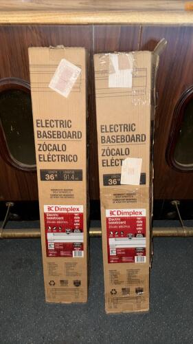 Two 36" Electric Baseboard Heater, 750W, 240V, White