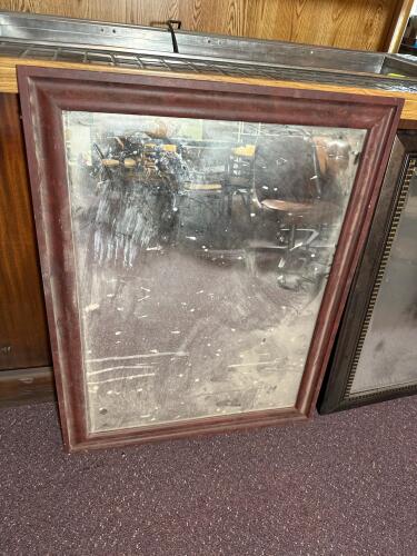 Rectangular Wall Mirrors, Wood Frames, Reddish and Espresso w/ Gold Detail - 2