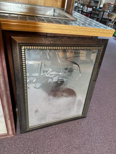 Rectangular Wall Mirrors, Wood Frames, Reddish and Espresso w/ Gold Detail - 3