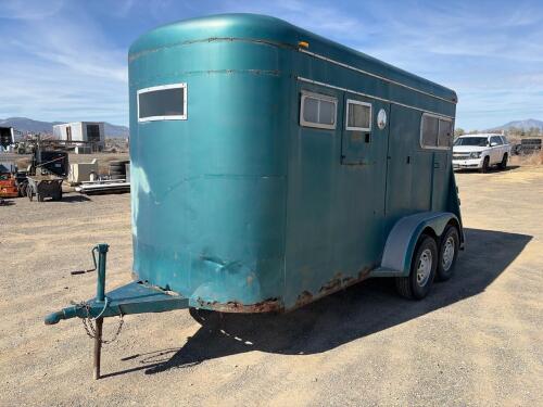 2-Horse Straight Load Steel Bumper Pull Trailer, Tandem Axle